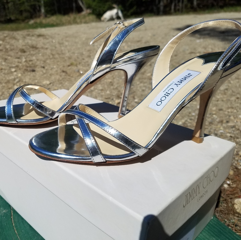 Jimmy Choo India mirror leather heels